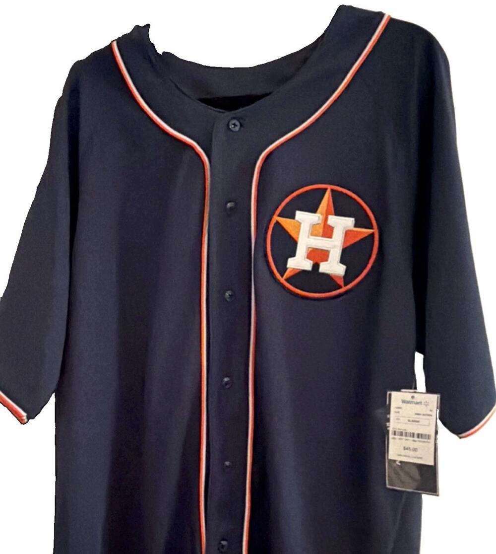 True Fan Houston Astros MLB Baseball Jersey XL Navy Officially Licensed